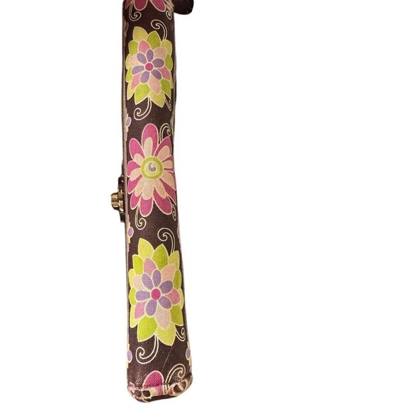 VERA BRADLEY RETIRED Purple Punch Turn Lock Wallet Clutch Zip Around - Picture 8 of 9